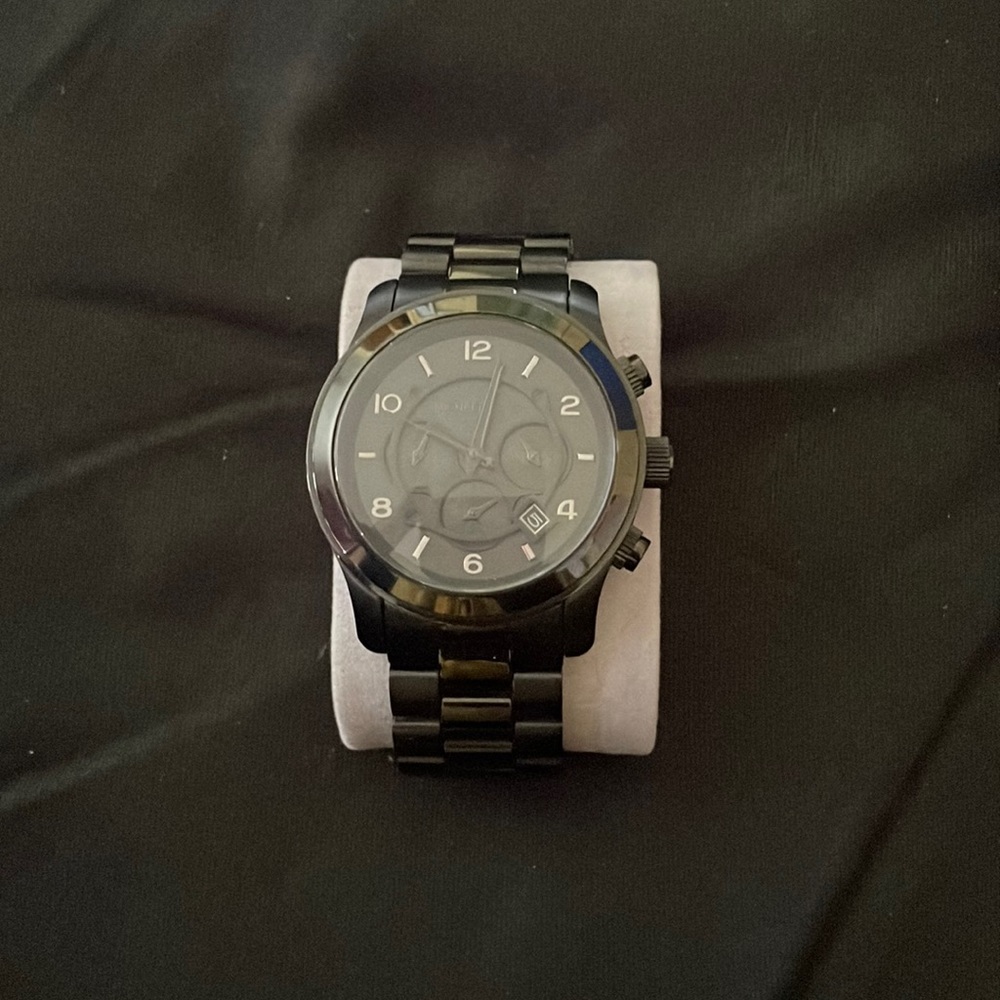 Black chronograph Michael Kors watch